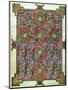 Carpet Page from the Lindisfarne Gospels, Around 698-700, Design in the Shape of a Cross-null-Mounted Giclee Print