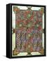 Carpet Page from the Lindisfarne Gospels, Around 698-700, Design in the Shape of a Cross-null-Framed Stretched Canvas