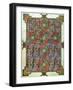 Carpet Page from the Lindisfarne Gospels, Around 698-700, Design in the Shape of a Cross-null-Framed Premium Giclee Print