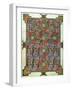 Carpet Page from the Lindisfarne Gospels, Around 698-700, Design in the Shape of a Cross-null-Framed Premium Giclee Print