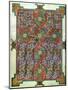 Carpet Page from the Lindisfarne Gospels, Around 698-700, Design in the Shape of a Cross-null-Mounted Premium Giclee Print