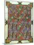 Carpet Page from the Lindisfarne Gospels, Around 698-700, Design in the Shape of a Cross-null-Mounted Giclee Print