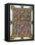 Carpet Page from the Lindisfarne Gospels, Around 698-700, Design in the Shape of a Cross-null-Framed Stretched Canvas