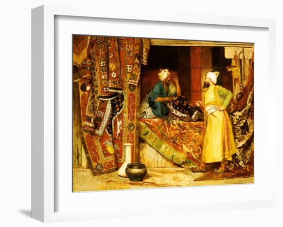 Carpet Seller, 1871-Jean Georges Vibert-Framed Giclee Print