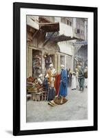 Carpet Seller in a Bazaar-Filipo Or Frederico Bartolini-Framed Giclee Print