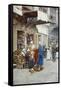 Carpet Seller in a Bazaar-Filipo Or Frederico Bartolini-Framed Stretched Canvas