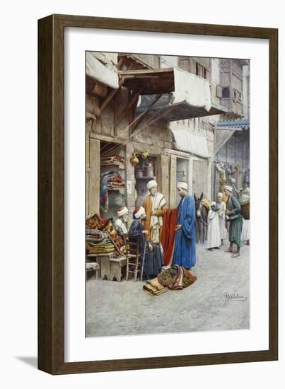 Carpet Seller in a Bazaar-Filipo Or Frederico Bartolini-Framed Giclee Print