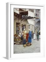 Carpet Seller in a Bazaar-Filipo Or Frederico Bartolini-Framed Giclee Print