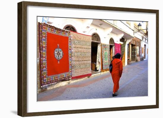 Carpet Shop, the Medina, Rabat, Morocco, North Africa, Africa-Neil Farrin-Framed Photographic Print