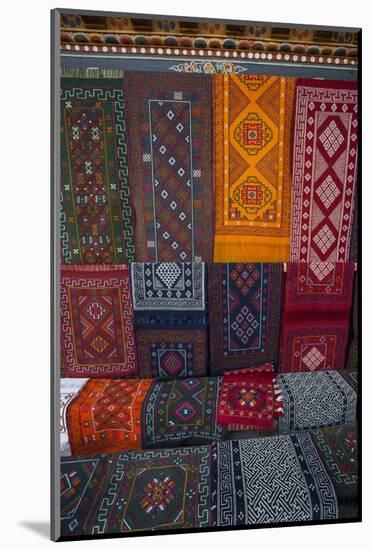 Carpets for sale at market, Bhutan.-Gavriel Jecan-Mounted Photographic Print