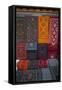 Carpets for sale at market, Bhutan.-Gavriel Jecan-Framed Stretched Canvas