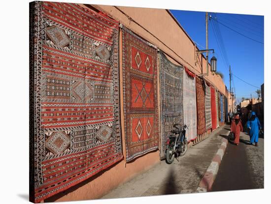 Carpets for Sale in the Street, Marrakech, Morocco, North Africa, Africa-Vincenzo Lombardo-Stretched Canvas