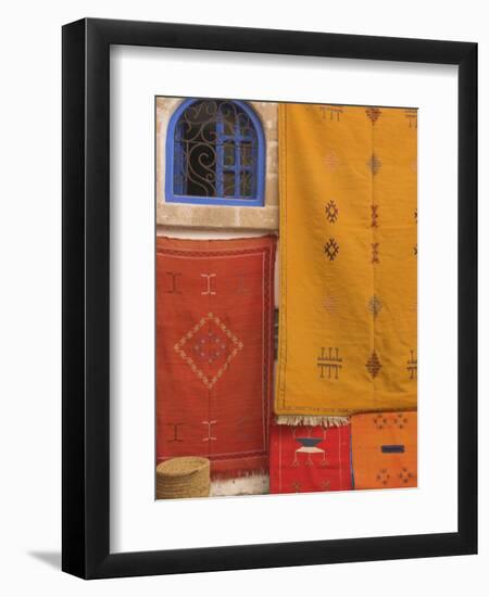 Carpets Hanging Outside Shop in the Medina, Essaouira, Morocco, North Africa, Africa-Jane Sweeney-Framed Photographic Print