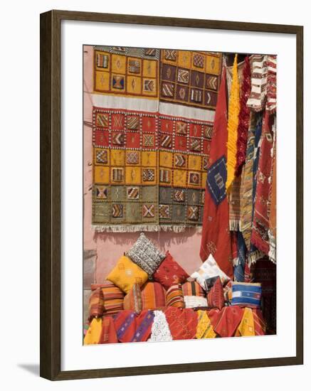 Carpets, Place De Criee, Souks, Marrakech, Morocco, North Africa, Africa-Ethel Davies-Framed Photographic Print