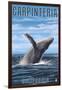 Carpinteria, California - Humpback Whale-Lantern Press-Framed Art Print