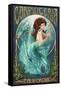Carpinteria, California - Mermaid-Lantern Press-Framed Stretched Canvas