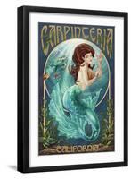 Carpinteria, California - Mermaid-Lantern Press-Framed Art Print