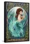 Carpinteria, California - Mermaid-Lantern Press-Framed Stretched Canvas