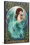 Carpinteria, California - Mermaid-Lantern Press-Stretched Canvas