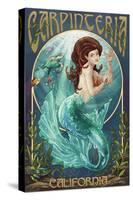 Carpinteria, California - Mermaid-Lantern Press-Stretched Canvas