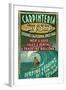 Carpinteria, California - Surf Shop Vintage Sign-Lantern Press-Framed Art Print