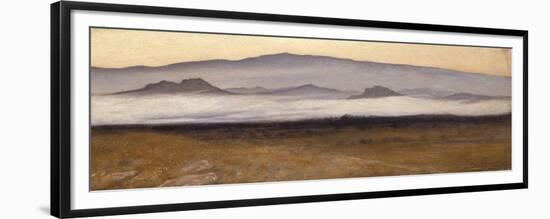 Carrara Mountains, C.1890 (Oil on Panel)-William Blake Richmond-Framed Premium Giclee Print