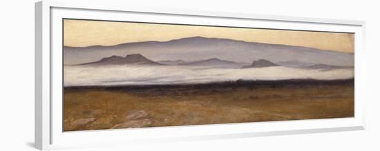 Carrara Mountains, C.1890 (Oil on Panel)-William Blake Richmond-Framed Premium Giclee Print