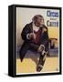 Carre Circus Chimp-Vintage Apple Collection-Framed Stretched Canvas