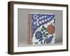 Carreau à décor floral polychrome-null-Framed Giclee Print