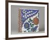 Carreau à décor floral polychrome-null-Framed Giclee Print