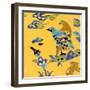 Carreau de revêtement aux deux oiseaux et au lièvre-null-Framed Giclee Print