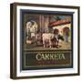 Carreta Brand - Claremont, California - Citrus Crate Label-Lantern Press-Framed Art Print