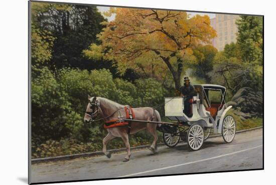 Carriage at Central Park-John Zaccheo-Mounted Giclee Print
