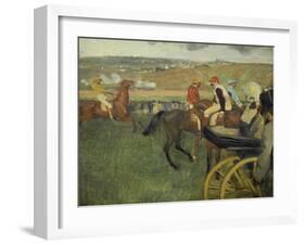 Carriage at the Races, 1877-1878-Edgar Degas-Framed Giclee Print