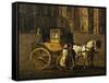 Carriage in Stephandom Square in Vienna, Painting by Anton De Pain, Austria, 19th Century-null-Framed Stretched Canvas