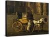 Carriage in Stephandom Square in Vienna, Painting by Anton De Pain, Austria, 19th Century-null-Stretched Canvas