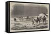 Carriage of the Indian Mail on the Desert of Suez-null-Framed Stretched Canvas