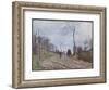 Carriage on a Country Road, Winter, Outskirts of Louveciennes, 1872-Camille Pissarro-Framed Giclee Print