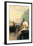 Carriage Parade-Childe Hassam-Framed Art Print