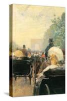 Carriage Parade-Childe Hassam-Stretched Canvas