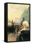 Carriage Parade-Childe Hassam-Framed Stretched Canvas