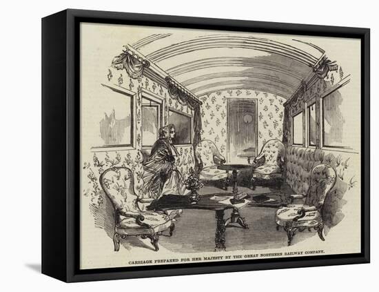 Carriage Prepared for Her Majesty by the Great Northern Railway Company-null-Framed Stretched Canvas