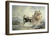 Carriage Pulled by Two Horses Travelling Fast-Gonsalvo Carelli-Framed Giclee Print