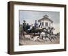 Carriage Ride around Vienna, Austria, 18th Century-null-Framed Giclee Print