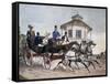 Carriage Ride around Vienna, Austria, 18th Century-null-Framed Stretched Canvas