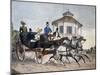 Carriage Ride around Vienna, Austria, 18th Century-null-Mounted Giclee Print