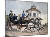 Carriage Ride around Vienna, Austria, 18th Century-null-Mounted Giclee Print