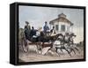 Carriage Ride around Vienna, Austria, 18th Century-null-Framed Stretched Canvas