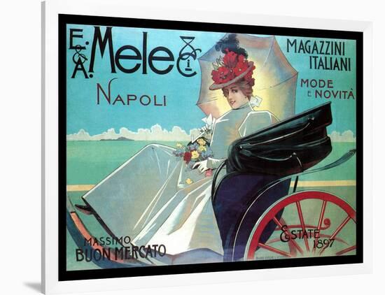 Carriage Ride by the Shore-Aleardo Villa-Framed Art Print