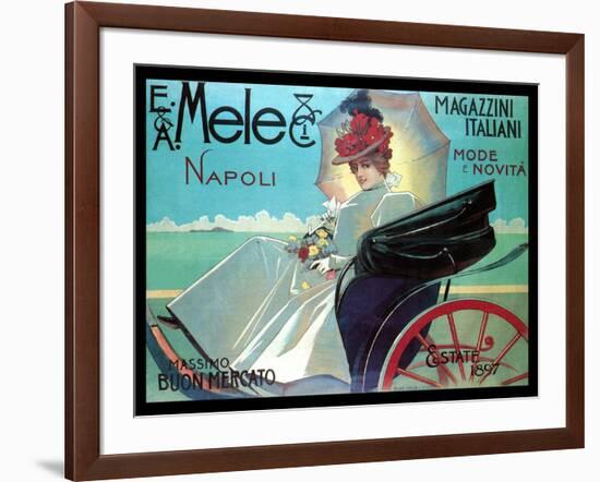 Carriage Ride by the Shore-Aleardo Villa-Framed Art Print